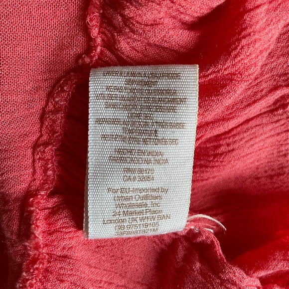 Free People Coral Meadow Ballerina Embroidered ruffle tank XS - Picture 2 of 11